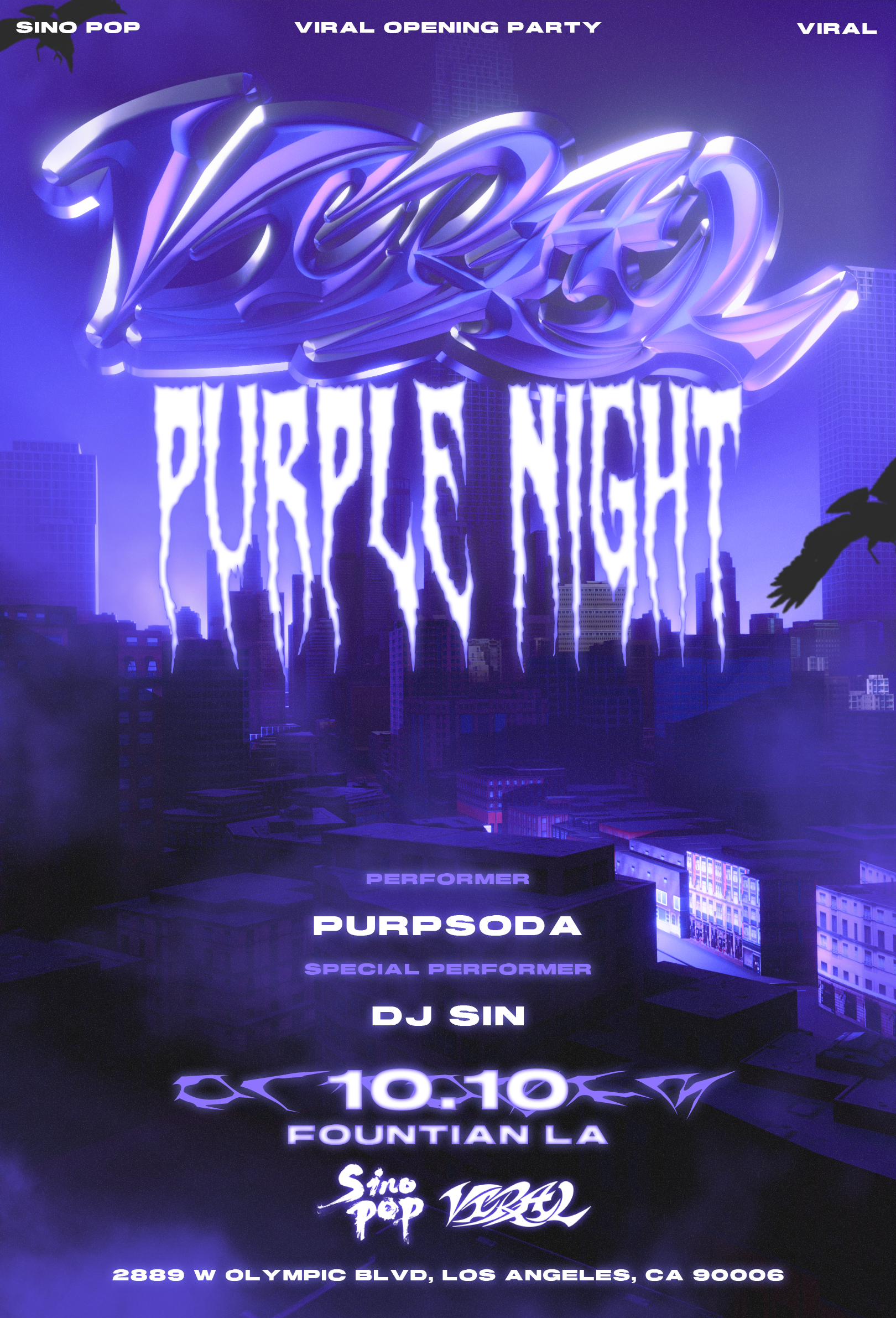 💜 PURPLE NIGHT 2.0 with DJ Sin｜18+